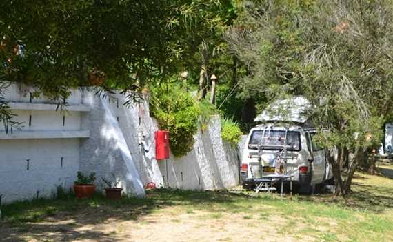 Onze camper op deze mooie camping